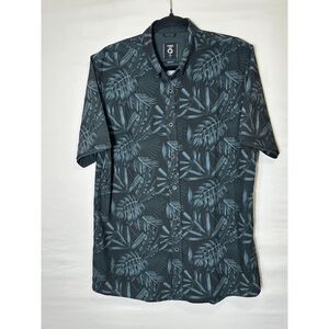G Fried Denim Men's Hawaiian Tropical Aloha Button Down Shirt Slim Fit Size L